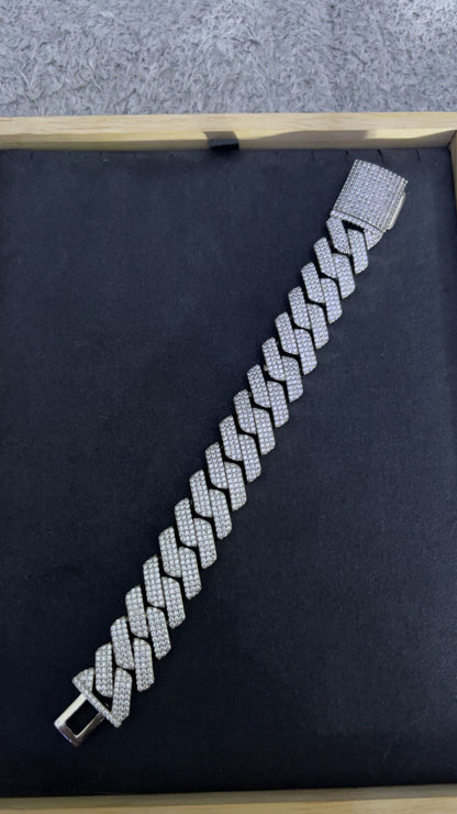 8 Inch Cuban Bracelet Silver